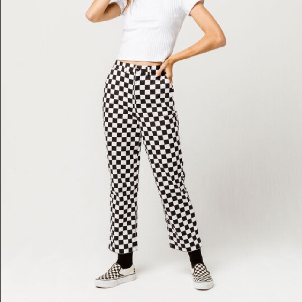 VANS Chino Checkered Womens Wide Leg Pants - 25